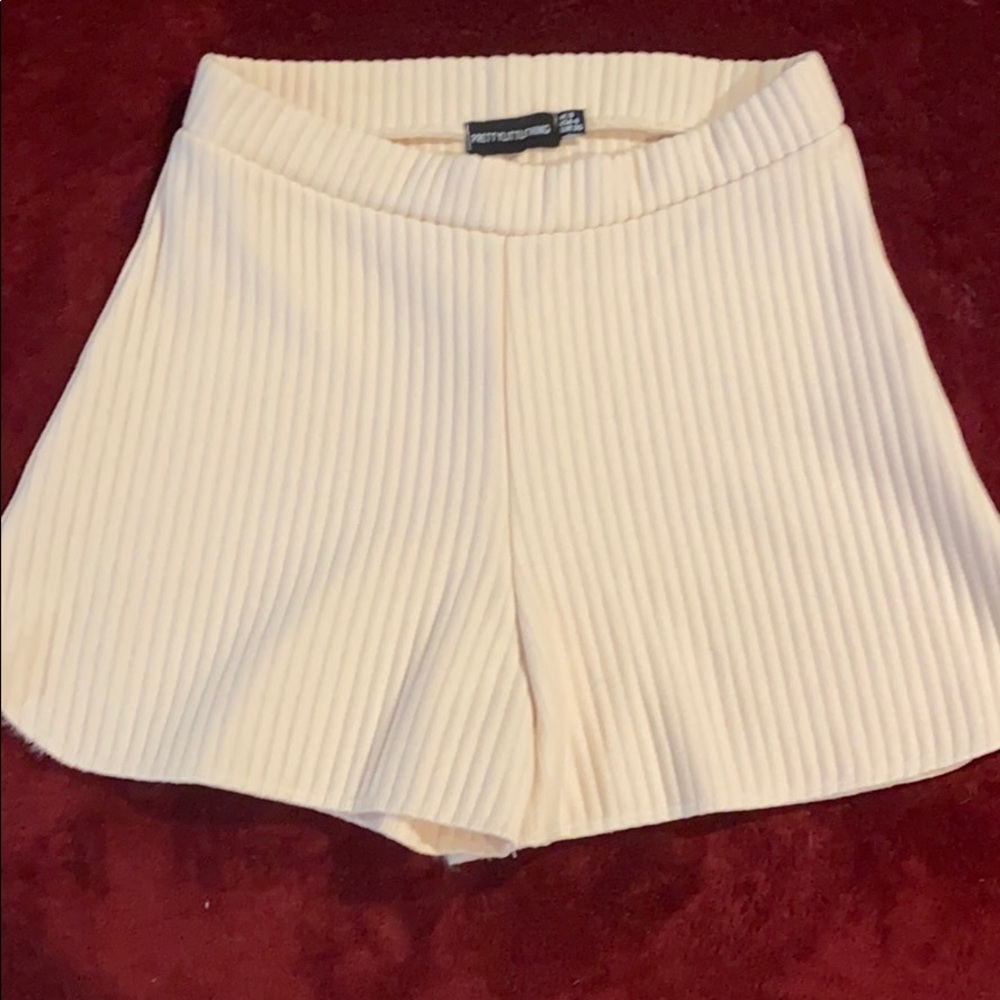 Pretty Little Thing knit ribbed shorts